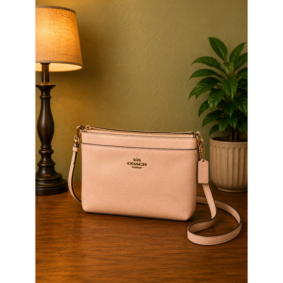 Coach Handbags - Coach pink crossbody pebbled leather